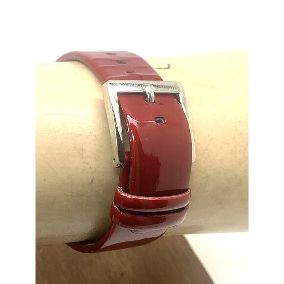 DKNY Women's Watch NY4747 Quartz Red Dial Tank 21x43mm Leather Strap - Picture 9 of 13